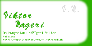 viktor mageri business card